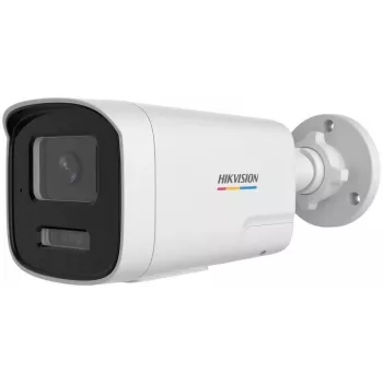 Hikvision DS-2CD1T47G3-LIUF/SL(2,8mm) Câmara de rede Bullet fixa 4MP ColorVu com luz branca, microfone/altifalante integrados, WDR 120dB, IP67