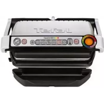 Tefal OptiGrill+ GC712D12 Grelhador elétrico de contacto, 2000W, 6 programas automáticos, Prateado/Preto