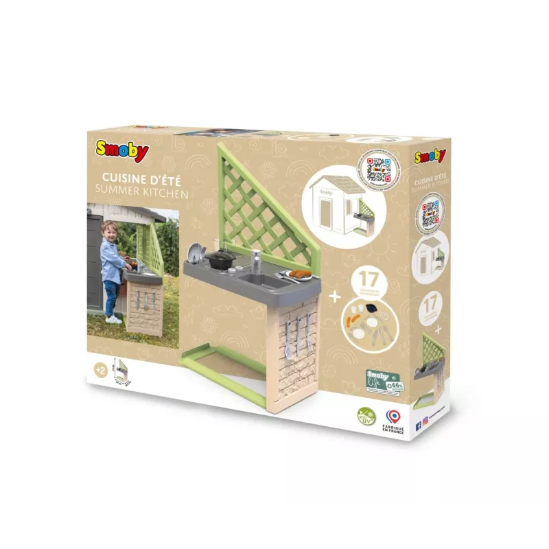 Smoby Life Summer Kitchen Grill com acessórios
