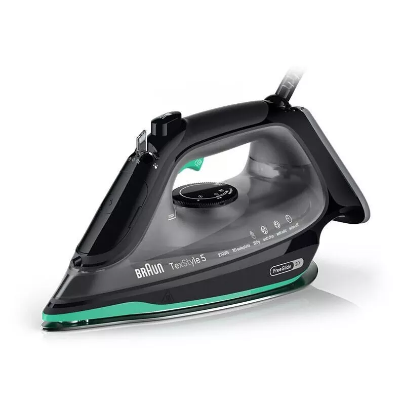 Braun TexStyle 5 SI5277GR ferro de engomar a vapor - 2700W, base EloxalPlus, preto/verde