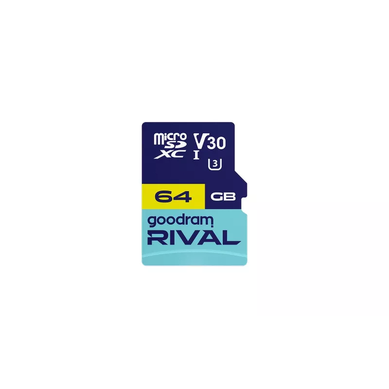 GOODRAM microSDXC 64GB V30 A2 UHS-I U3 RIVAL + adaptador