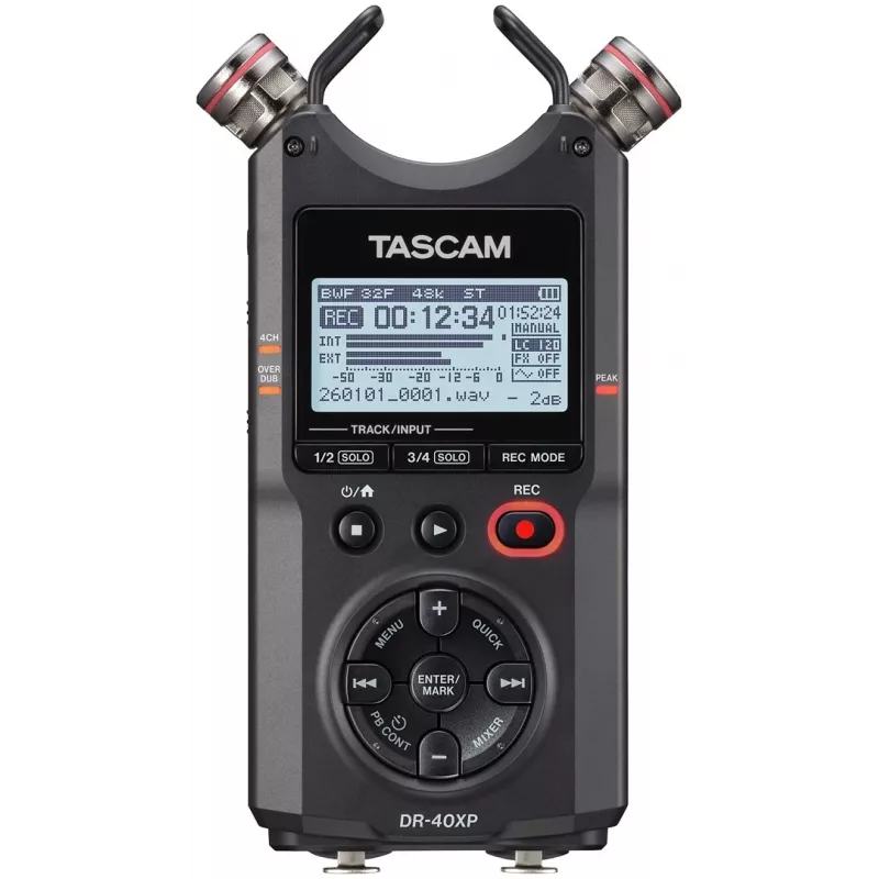 Tascam DR-40XP Gravador digital portátil com interface de áudio USB