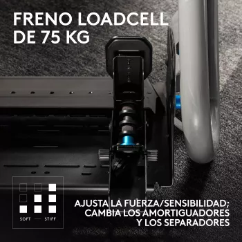 Logitech G RS Racing Pedals - Conjunto de 3 pedais com travão load-cell - Preto - para PC