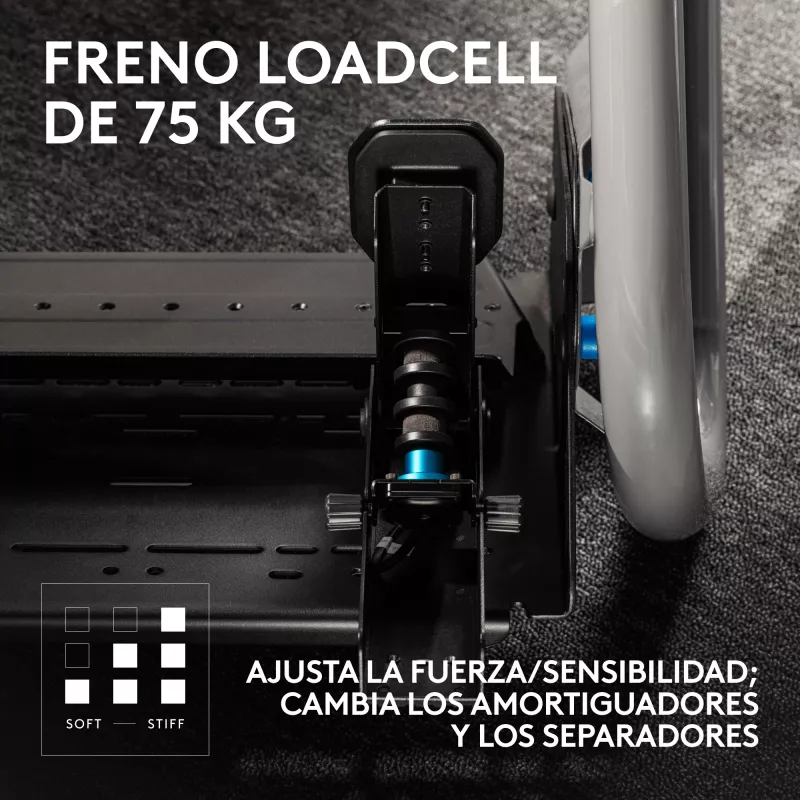 Logitech G RS Racing Pedals - Conjunto de 3 pedais com travão load-cell - Preto - para PC