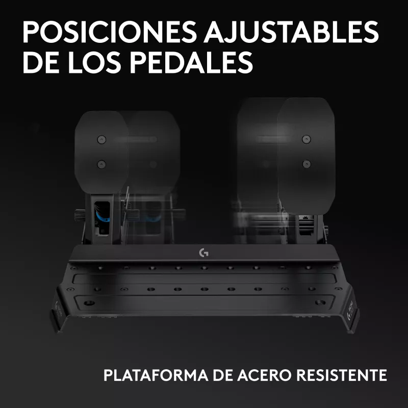 Logitech G RS Racing Pedals - Conjunto de 3 pedais com travão load-cell - Preto - para PC