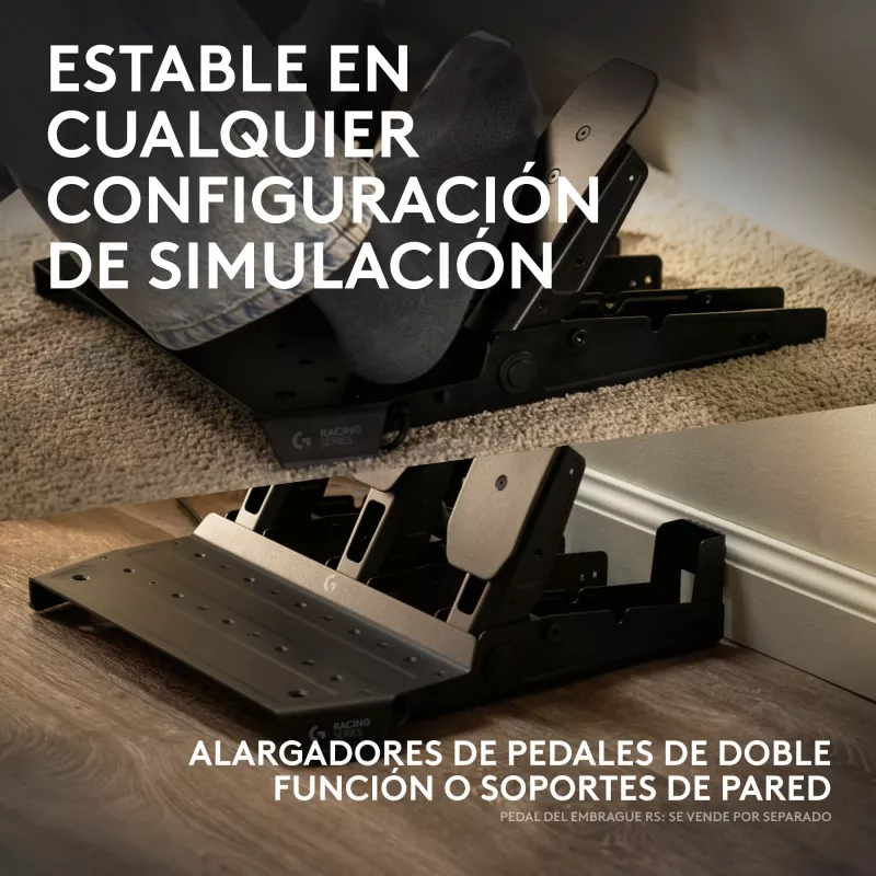 Logitech G RS Racing Pedals - Conjunto de 3 pedais com travão load-cell - Preto - para PC