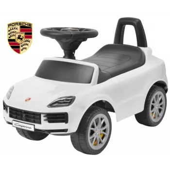 MILLY MALLY Veículo infantil Porsche Cayenne S branco - Carro elétrico para criança com bateria 12V, comando, luzes LED