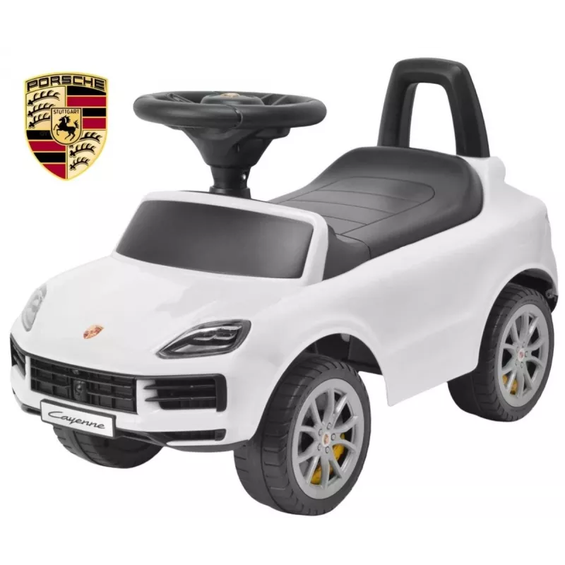 MILLY MALLY Veículo infantil Porsche Cayenne S branco - Carro elétrico para criança com bateria 12V, comando, luzes LED