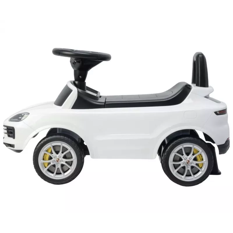 MILLY MALLY Veículo infantil Porsche Cayenne S branco - Carro elétrico para criança com bateria 12V, comando, luzes LED