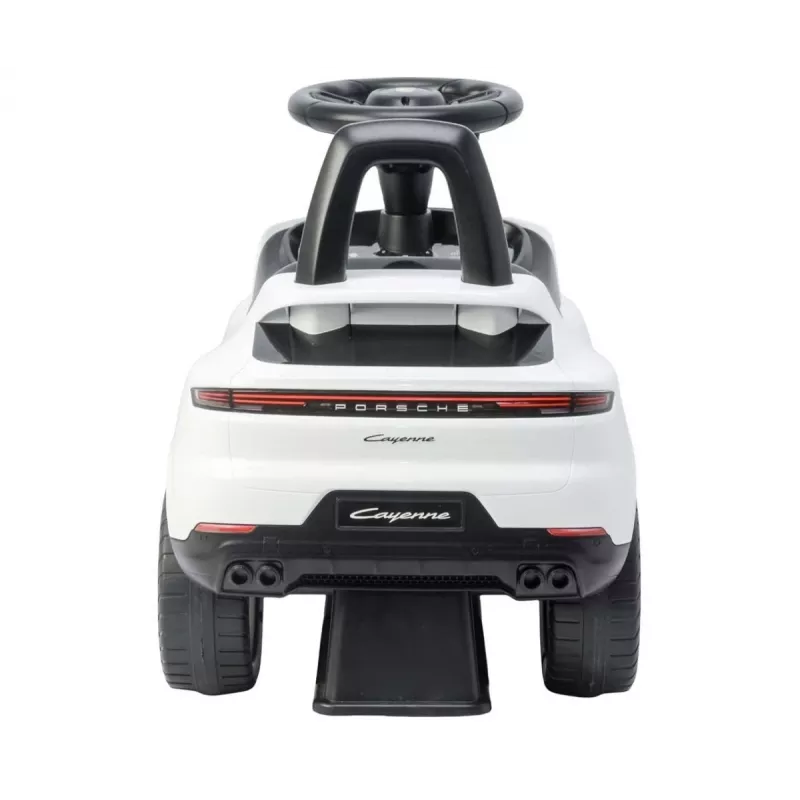 MILLY MALLY Veículo infantil Porsche Cayenne S branco - Carro elétrico para criança com bateria 12V, comando, luzes LED