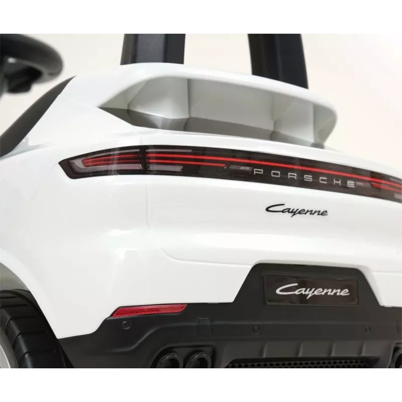 MILLY MALLY Veículo infantil Porsche Cayenne S branco - Carro elétrico para criança com bateria 12V, comando, luzes LED