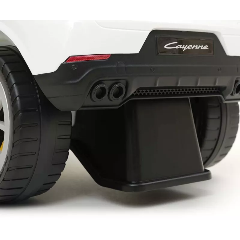 MILLY MALLY Veículo infantil Porsche Cayenne S branco - Carro elétrico para criança com bateria 12V, comando, luzes LED