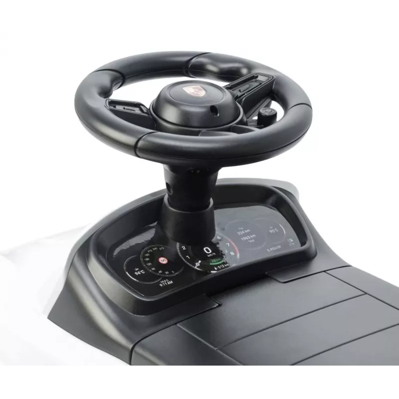 MILLY MALLY Veículo infantil Porsche Cayenne S branco - Carro elétrico para criança com bateria 12V, comando, luzes LED