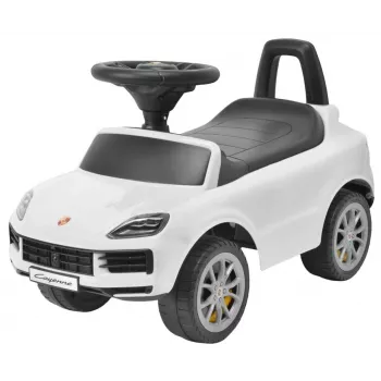 MILLY MALLY Veículo infantil Porsche Cayenne S branco - Carro elétrico para criança com bateria 12V, comando, luzes LED