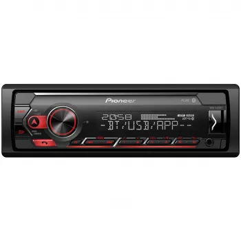Pioneer MVH-S420BT Autorrádio 1-DIN Bluetooth com RDS, chassis curto