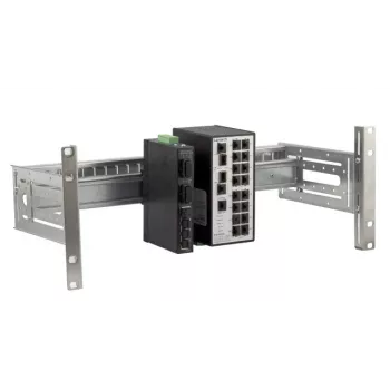 EFB Elektronik Suporte universal para calha DIN 4U painel de rack 19