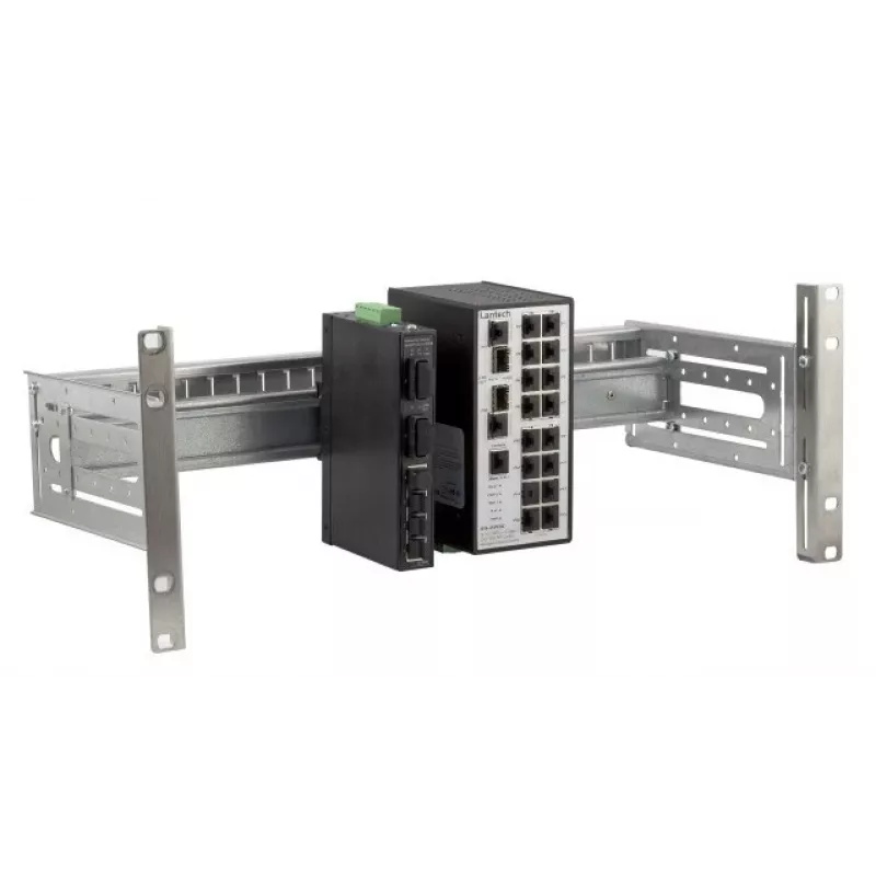 EFB Elektronik Suporte universal para calha DIN 4U painel de rack 19