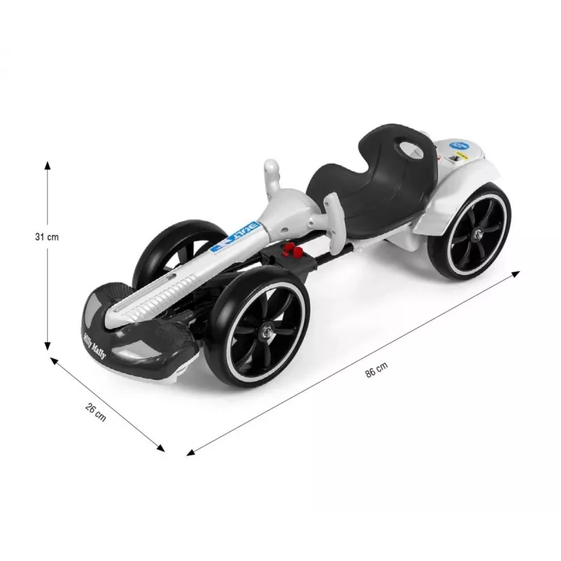 Kart a bateria MILLY MALLY Bolt branco
