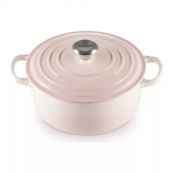 Panela redonda de ferro fundido Le Creuset Signature 20 cm Shell Pink