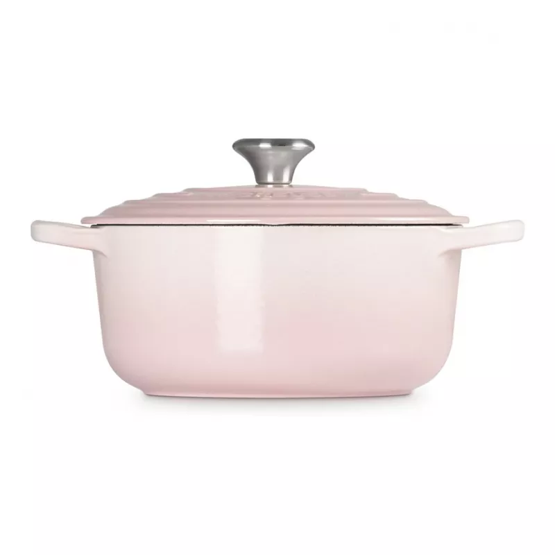 Panela redonda de ferro fundido Le Creuset Signature 20 cm Shell Pink