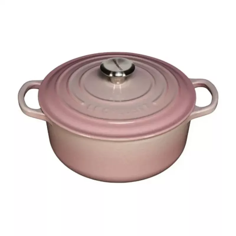 Panela redonda de ferro fundido Le Creuset Signature 20 cm Shell Pink