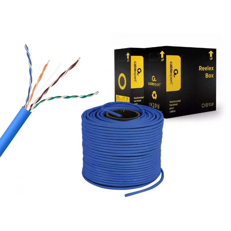 Cabo em rolo Cat5e U/UTP Gembird UPC-5004E-SOL-B 305 m azul