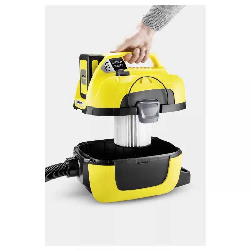Aspirador de água e pó Kärcher WD 1 Compact Battery Set, 15L, 1000W