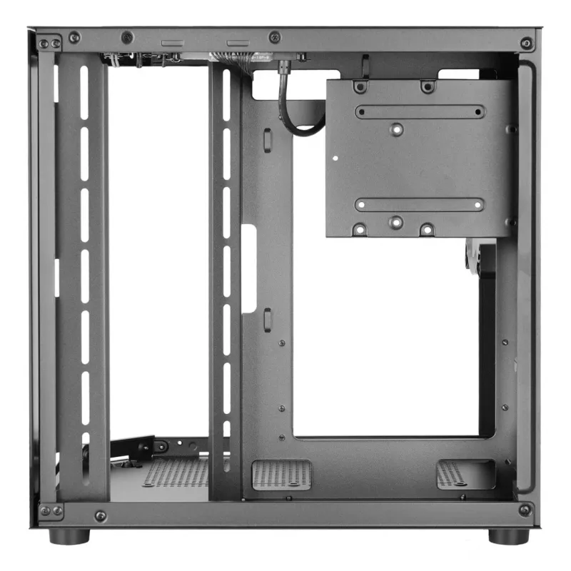 Caixa Mini Tower TACENS Mars Gaming MC-3TLITE preta com vidro temperado FRGB