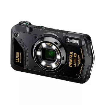 Câmara compacta subaquática e robusta Pentax WG-8 preta USB-C