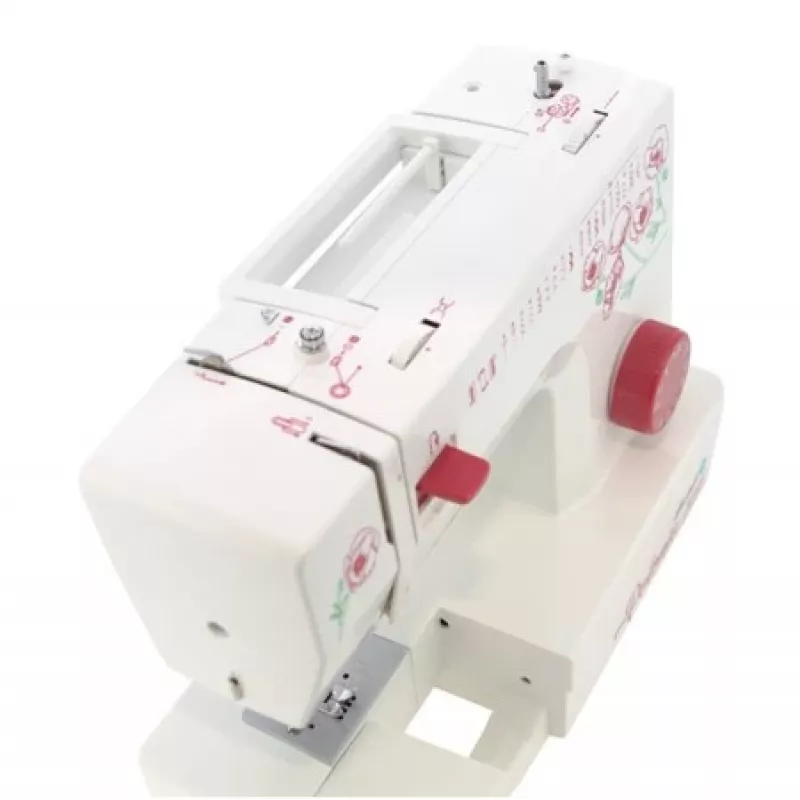 Máquina de costura mecânica ŁUCZNIK Polonia 2018 - 22 padrões de ponto, luz LED, sistema de braço livre