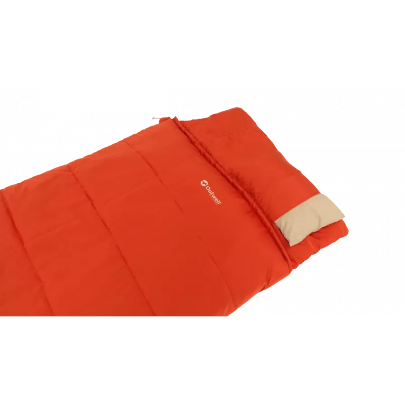 Saco-cama Outwell Contour Lux Red 220 x 85 cm -19 a 15 °C fecho à direita