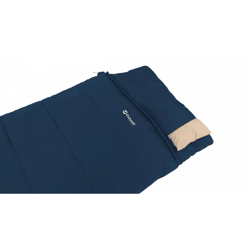 Saco-cama Outwell Contour Lux Deep Blue 220x85 cm -19 a 15 °C fecho à direita