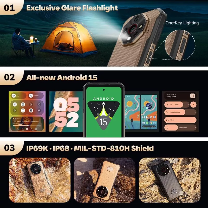 Smartphone robusto ULEFONE Armor X16 6GB/128GB Wasteland Shadow