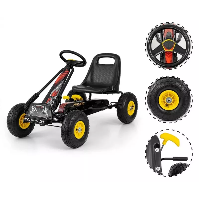 Kart a pedais Milly Mally Thor, preto