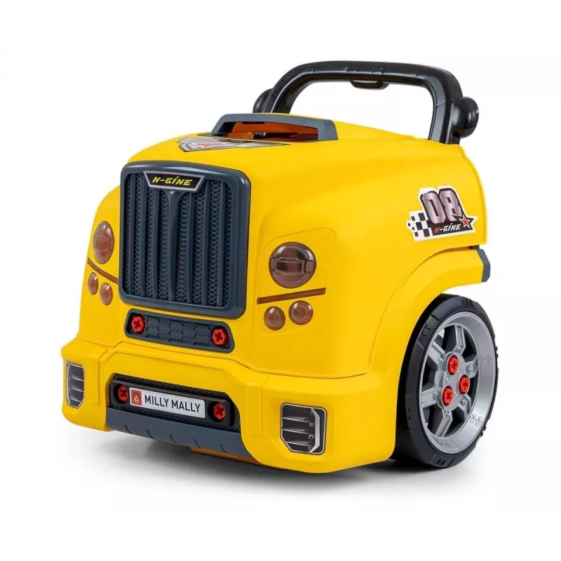 MILLY MALLY Oficina mecânica Conjunto com motor desmontado N-Gine Amarelo