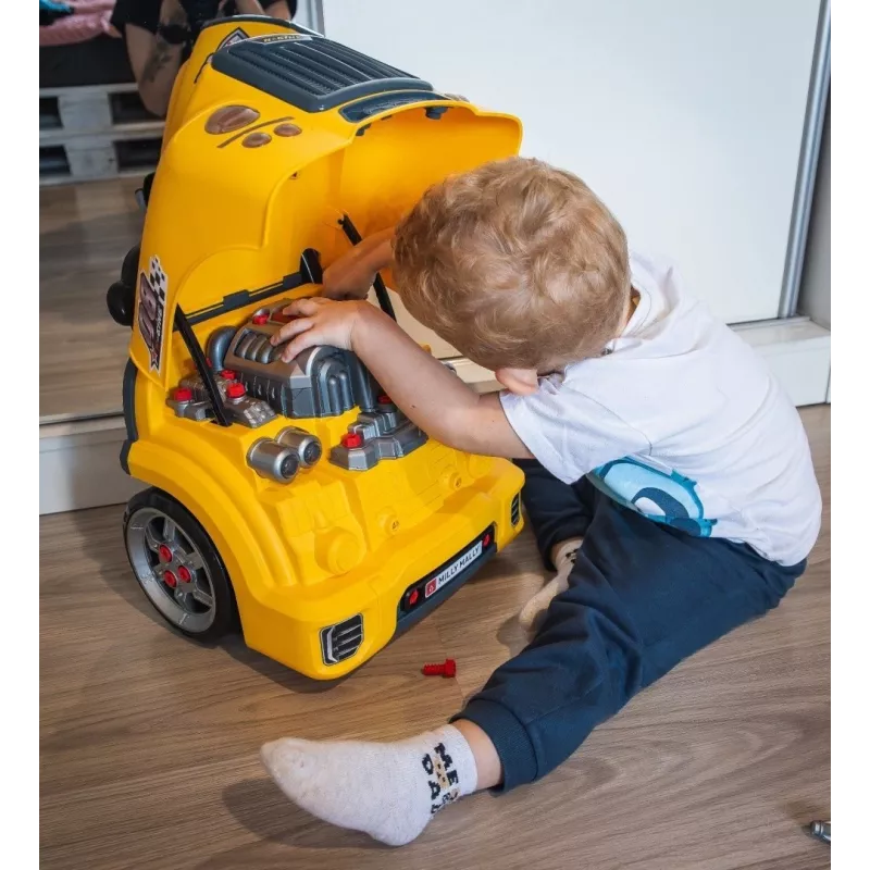 MILLY MALLY Oficina mecânica Conjunto com motor desmontado N-Gine Amarelo