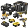 DEWALT DCK329P2T-QW 18V XR Conjunto combinado com bateria: Berbequim de impacto de 2 velocidades e rebarbadora com 2x baterias 5,0Ah, carregador e mala T-STAK II