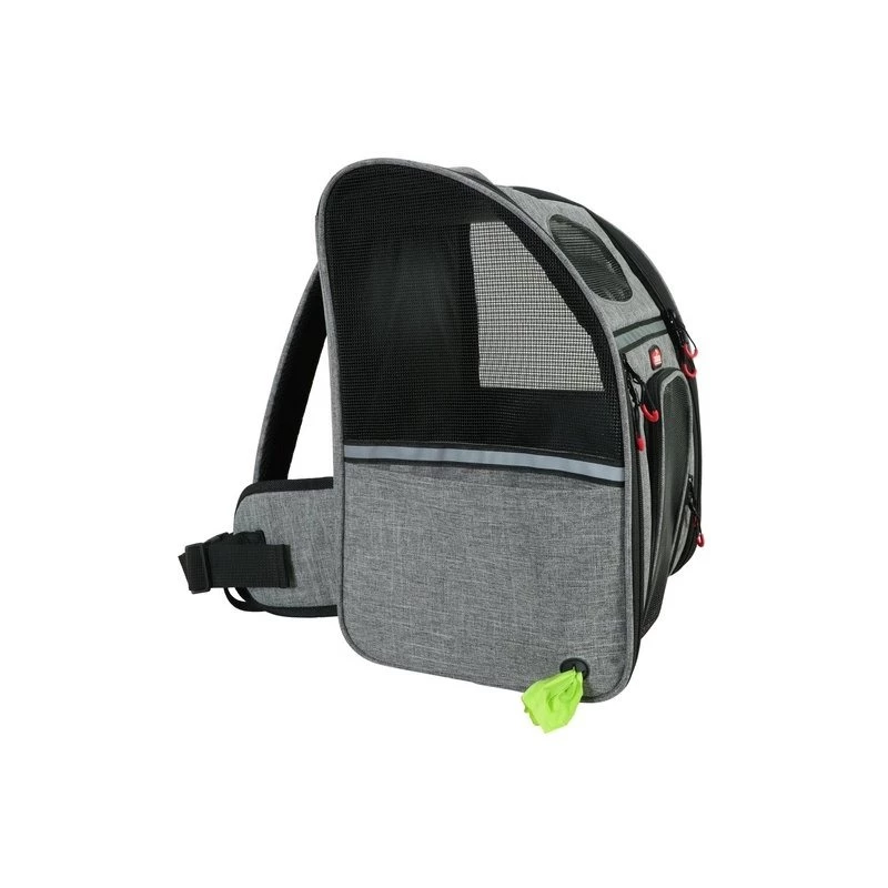 ZOLUX Nomad Mochila transportadora para cães e gatos, 32x25x42 cm, cinzento/preto