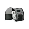 ZOLUX Nomad Mochila transportadora para cães e gatos, 32x25x42 cm, cinzento/preto