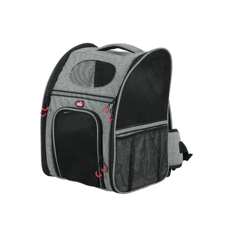 ZOLUX Nomad Mochila transportadora para cães e gatos, 32x25x42 cm, cinzento/preto