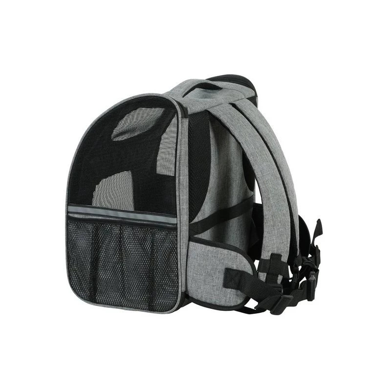 ZOLUX Nomad Mochila transportadora para cães e gatos, 32x25x42 cm, cinzento/preto