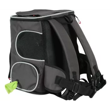 ZOLUX Nomad Mochila transportadora para cães e gatos com compartimento para portátil - 33x29x40 cm, cinzento antracite