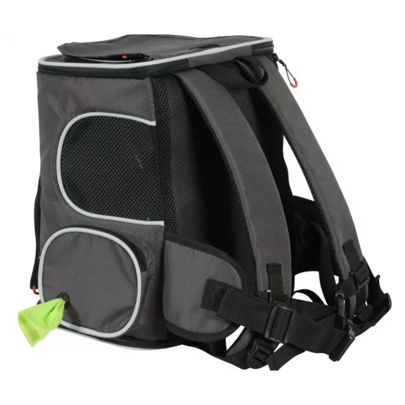 ZOLUX Nomad Mochila transportadora para cães e gatos com compartimento para portátil - 33x29x40 cm, cinzento antracite