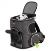 ZOLUX Nomad Mochila transportadora para cães e gatos com compartimento para portátil - 33x29x40 cm, cinzento antracite