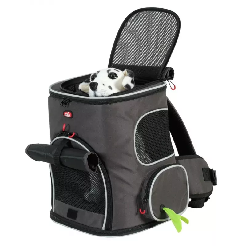 ZOLUX Nomad Mochila transportadora para cães e gatos com compartimento para portátil - 33x29x40 cm, cinzento antracite