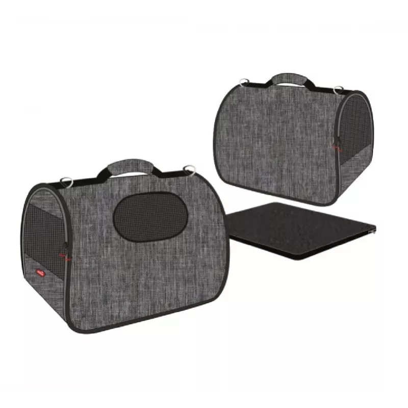 ZOLUX NOMAD S Bolsa de transporte para cães e gatos, cinzento, 36x21x23,5 cm