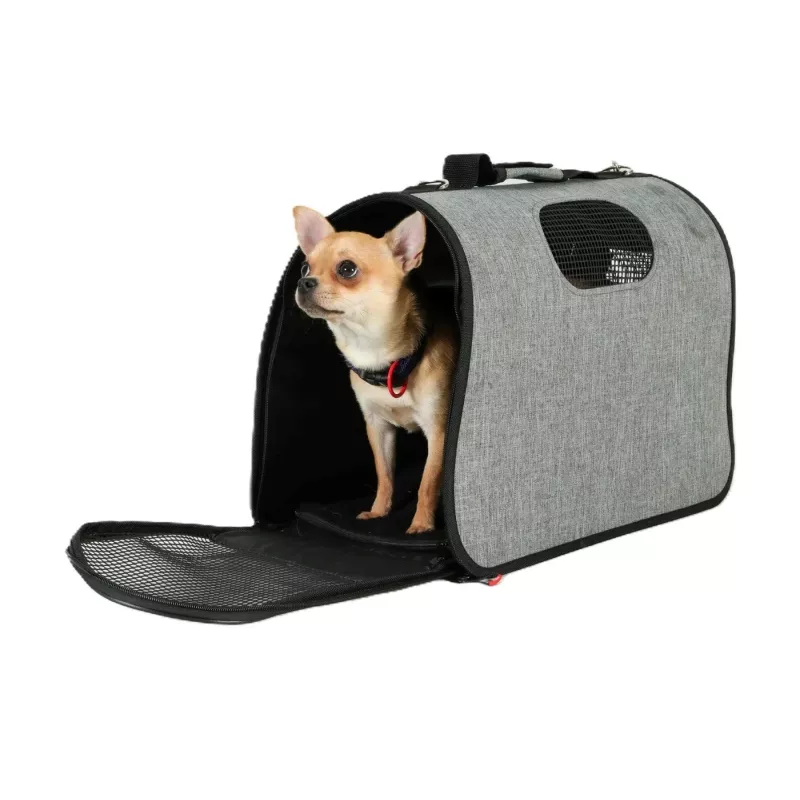 ZOLUX NOMAD M Bolsa de transporte para cães e gatos, cinzento, 43,5x25x28,5 cm