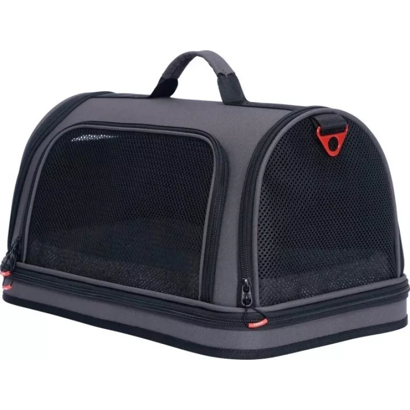 ZOLUX NOMAD M Bolsa de transporte reforçada para cães e gatos, preto, 44,5x28x25 cm