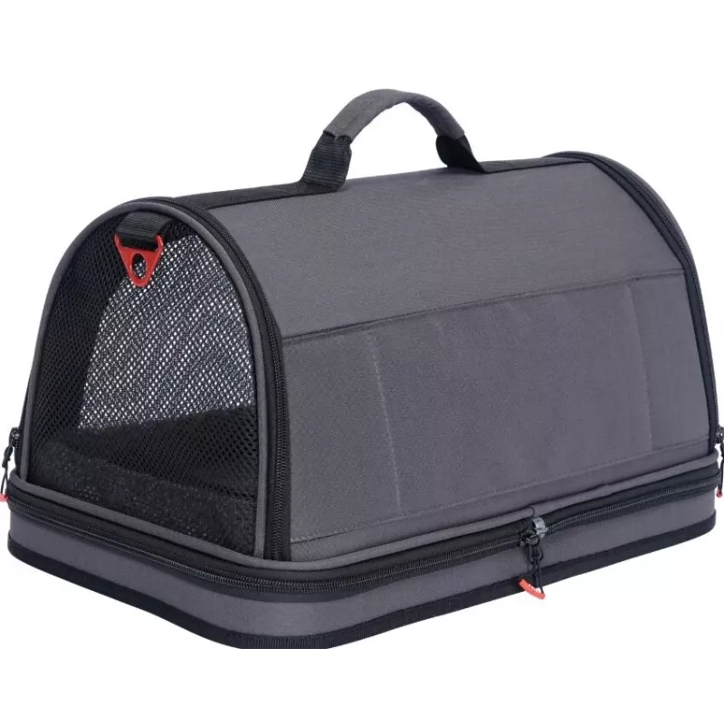 ZOLUX NOMAD M Bolsa de transporte reforçada para cães e gatos, preto, 44,5x28x25 cm