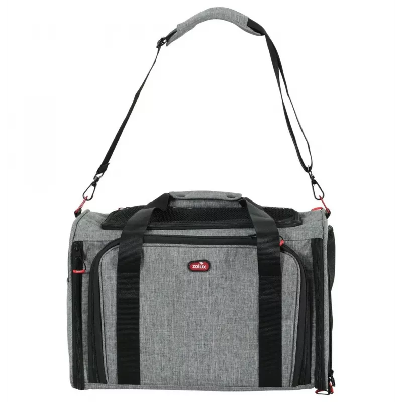 ZOLUX NOMAD M Bolsa de transporte expansível para animais de estimação 44x28x28 cm Cinzento